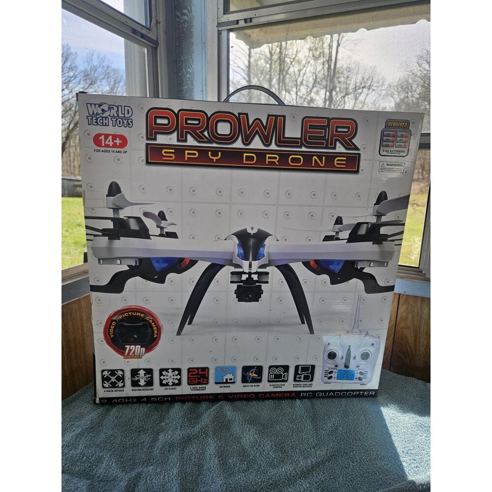 World Tech Toy Prowler Camera RC Drone 720p Photo/Video Camera White 3 Speed - Picture 10 of 11